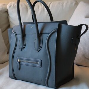 🌟 $1450 🌟 Celine Mini Drummed Calfskin Luggage (Kohl) - MINT & DISCONTINUED